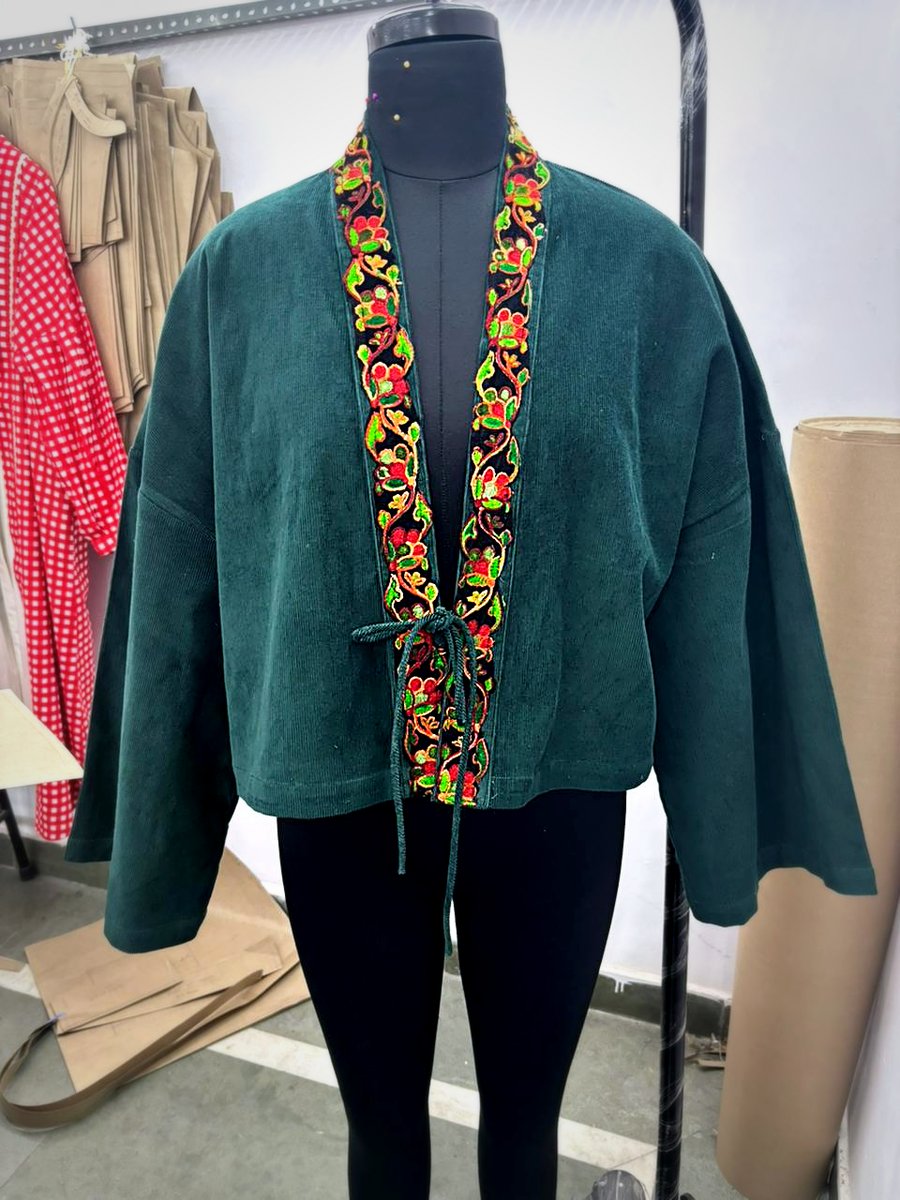 Beaded Teal Kimono